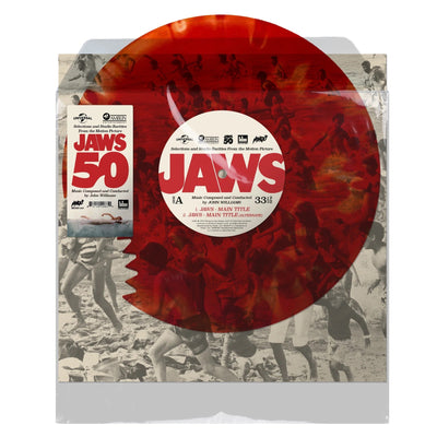 JAWS 50 – Selections and Studio Rarities From the Motion Picture (Die Cut Shark Bite Chum Red Vinyl 10" EP)