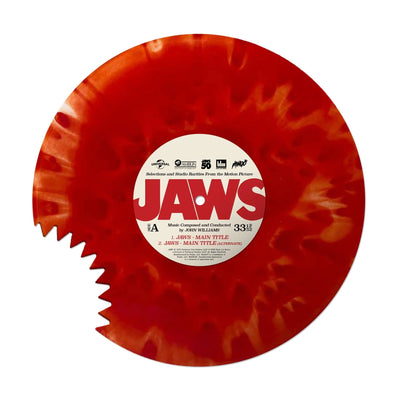 JAWS 50 – Selections and Studio Rarities From the Motion Picture (Die Cut Shark Bite Chum Red Vinyl 10" EP)