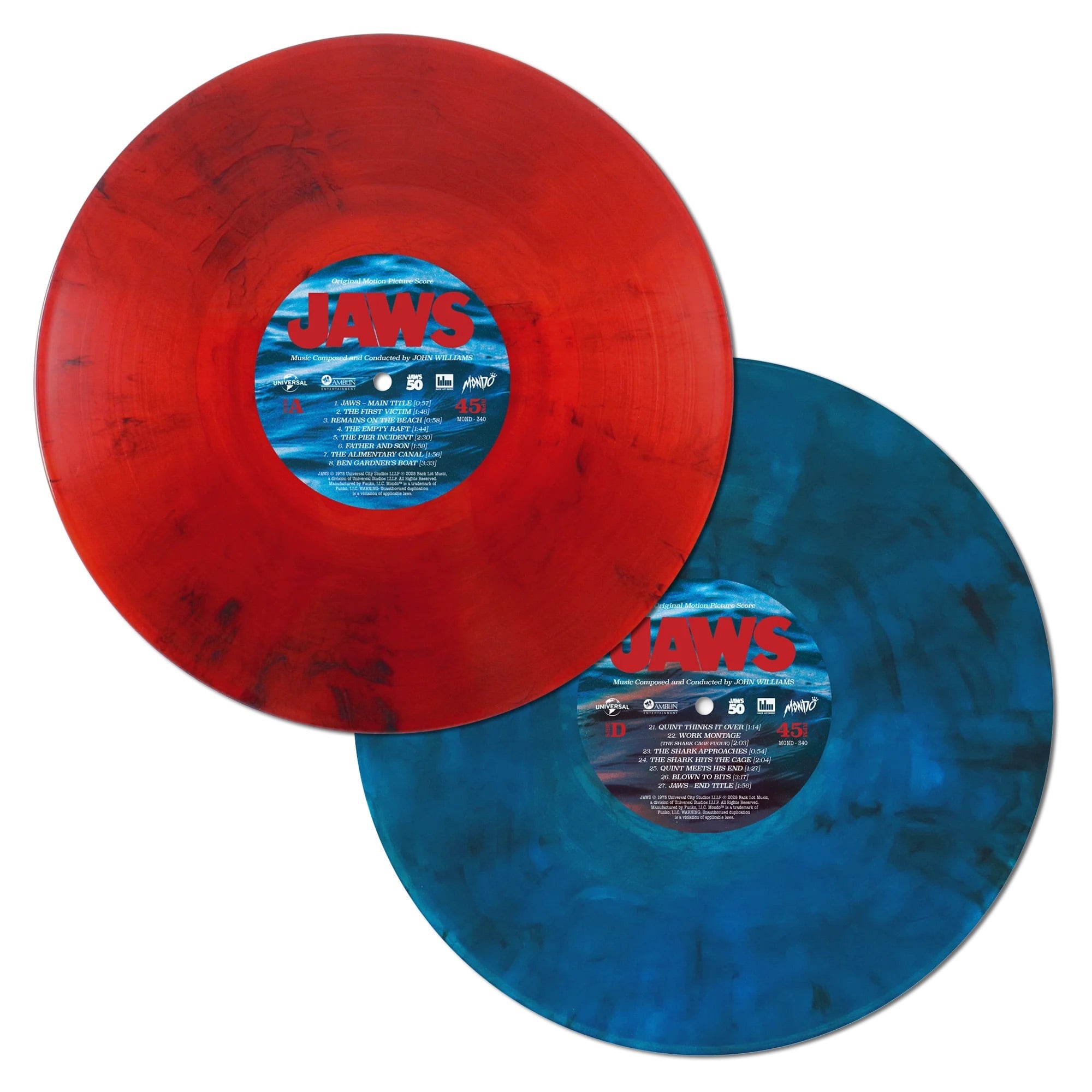 Jaws - 50th Anniversary Edition (Original Motion Picture Score) (Exclusive Blood & Water Vinyl 2LP)