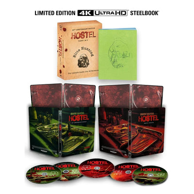 Хостел / Хостел 2 (2005-2007) (англ. язык) (2 4K UHD + 3 Blu-ray) Limited Edition Steelbook Collection [20th Anniversary]