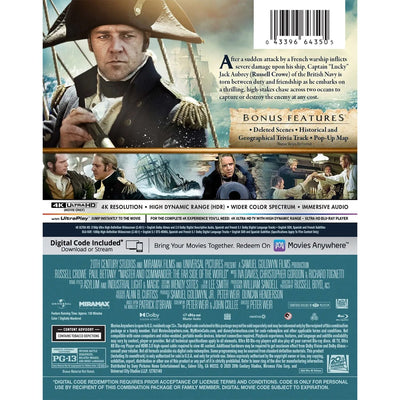 Хозяин морей: На краю земли (2003) (англ. язык) (4K UHD + Blu-ray) Steelbook
