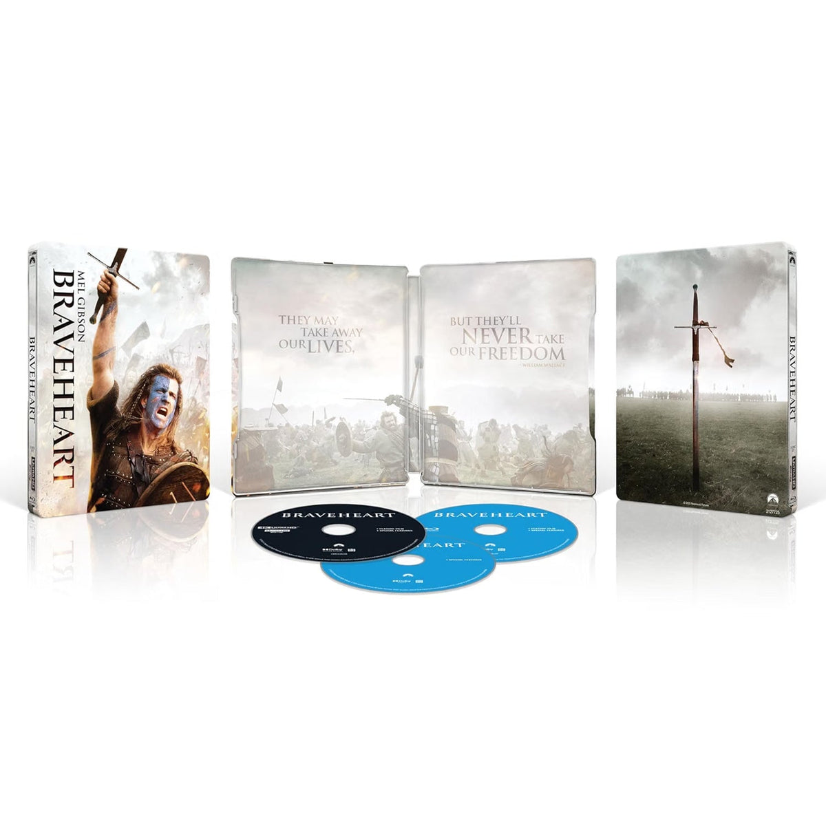 Храброе сердце (1995) (англ. язык) (4K UHD + Blu-ray + Бонусный диск) Steelbook