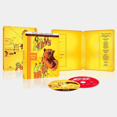 Кокаиновый медведь (2023) (англ. язык) (Blu-ray + DVD) Steelbook