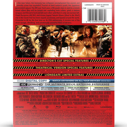 Королевская битва (2000) (англ. язык) (4K UHD + Blu-ray) Steelbook