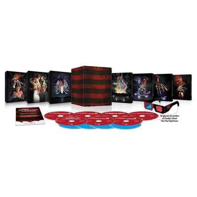 Кошмар на улице Вязов: Коллекция фильмов 1-7 (1984-1994) (англ. язык) (4K UHD + Blu-ray) Steelbook Library Case Collection [Includes 3D Glasses]