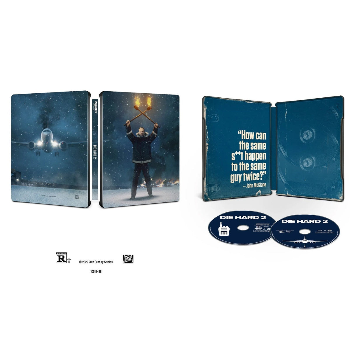 Крепкий орешек 2 (1990) (англ. язык) (4K UHD + Blu-ray) Steelbook