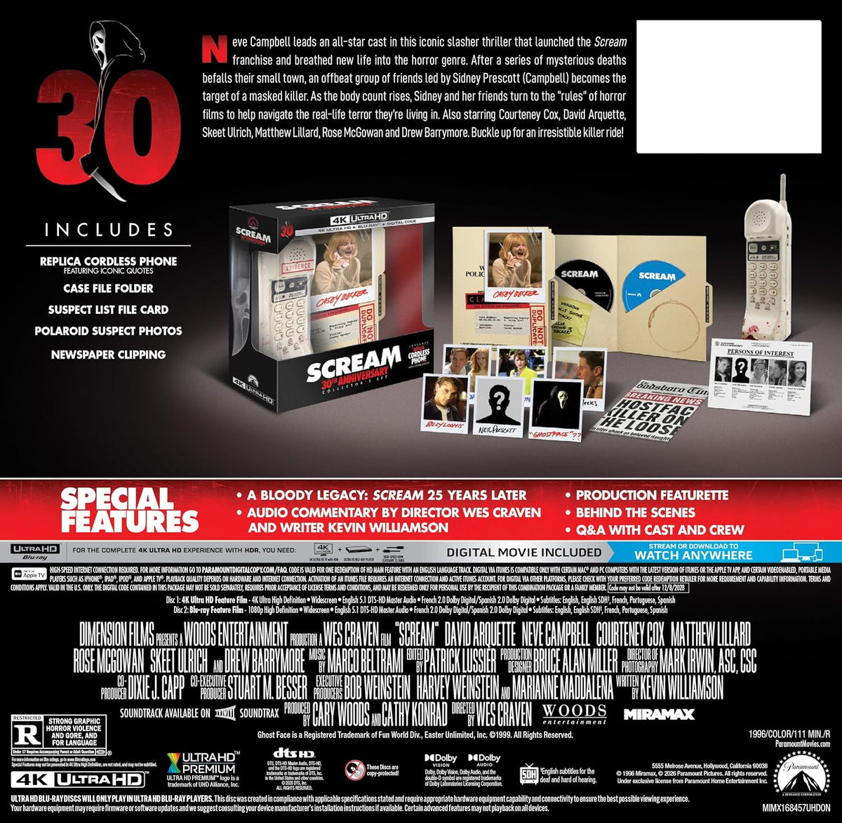 Крик (1996) (4K UHD + Blu-ray) [30th Anniversary] Collector's Set