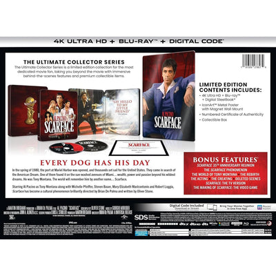 Лицо со шрамом (1983) (англ. язык) (4K UHD + Blu-ray) Ultimate Collector's Edition SteelBook