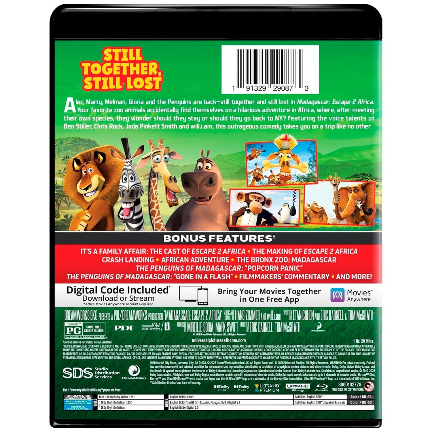 Мадагаскар 2 (2008) (англ. язык) (4K UHD + Blu-ray)