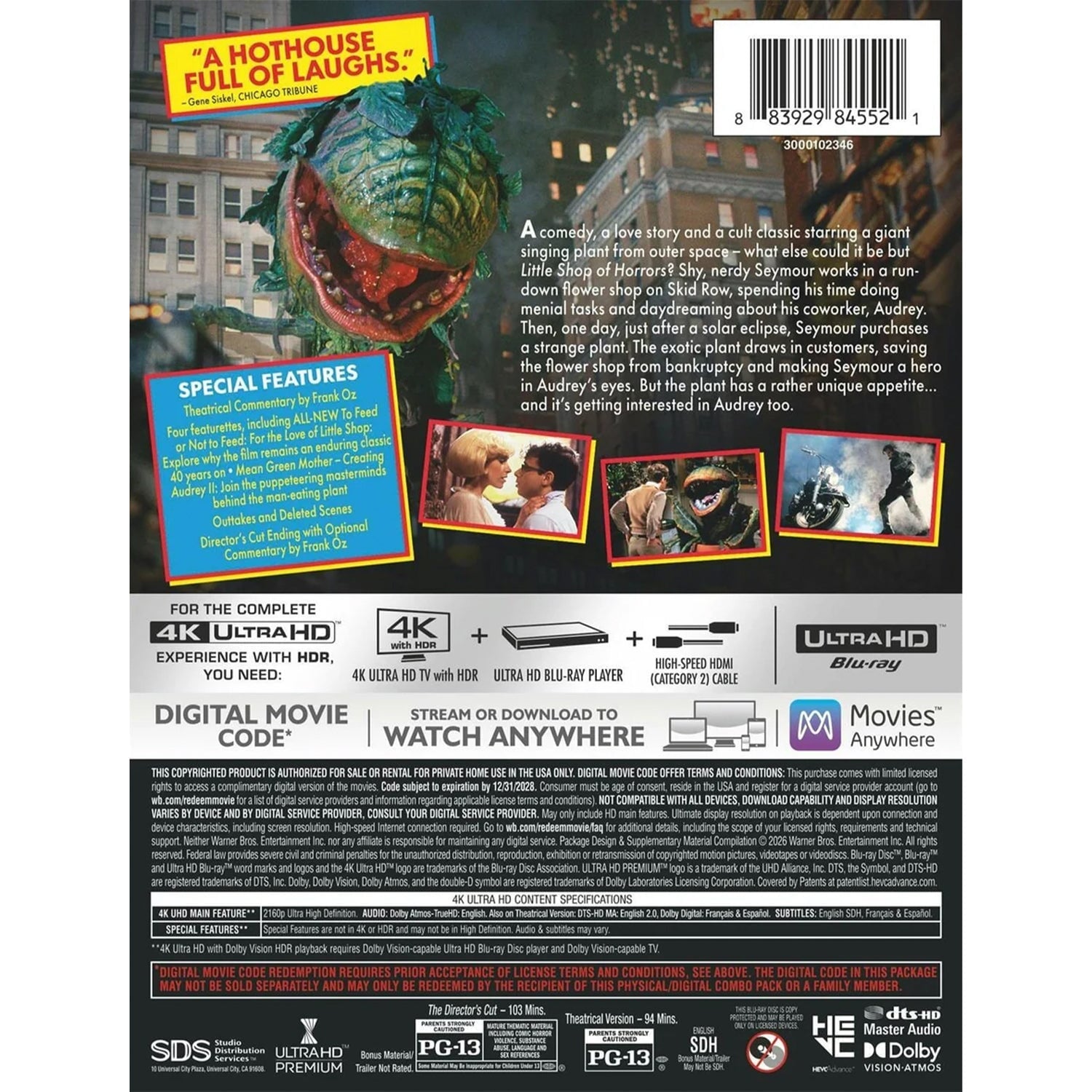 Магазинчик ужасов (1986) (англ. язык) (4K UHD Blu-ray) Steelbook