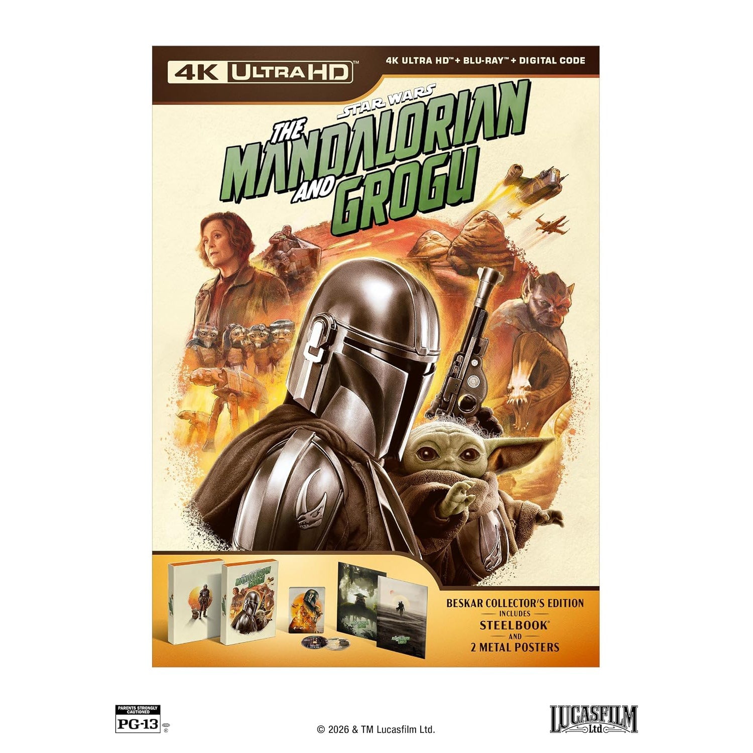 Мандалорец и Грогу (2026) (англ. язык) (4K UHD + Blu-ray) Steelbook Beskar Collector’s Edition