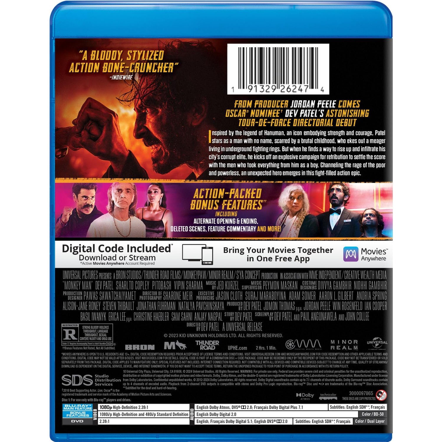Monkey Man (2024) (Blu-ray + DVD) – Bluraymania