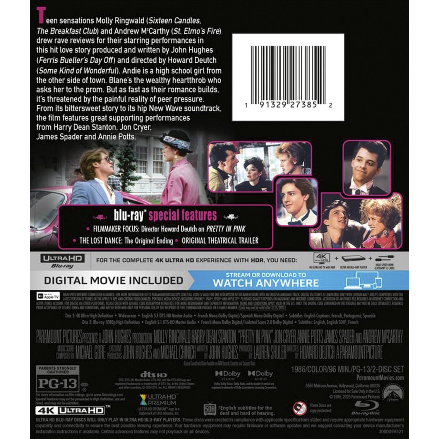 Милашка в розовом (1986) (англ. язык) (4K UHD + Blu-ray)