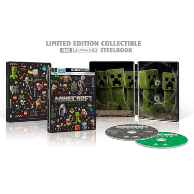 Minecraft в кино (2025) (англ. язык) (4K UHD + Blu-ray) Steelbook "Collectors" Edition