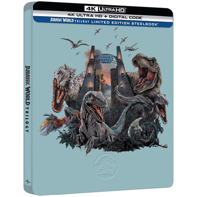 Мир Юрского периода: Трилогия (2015-2022) (англ. язык) (4K UHD Blu-ray) Steelbook
