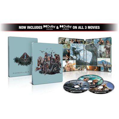 Мир Юрского периода: Трилогия (2015-2022) (англ. язык) (4K UHD Blu-ray) Steelbook