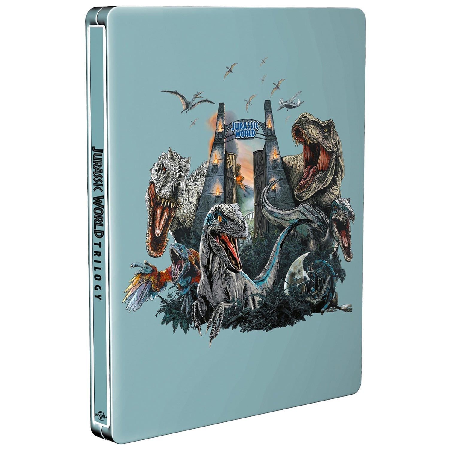 Мир Юрского периода: Трилогия (2015-2022) (англ. язык) (4K UHD Blu-ray) Steelbook
