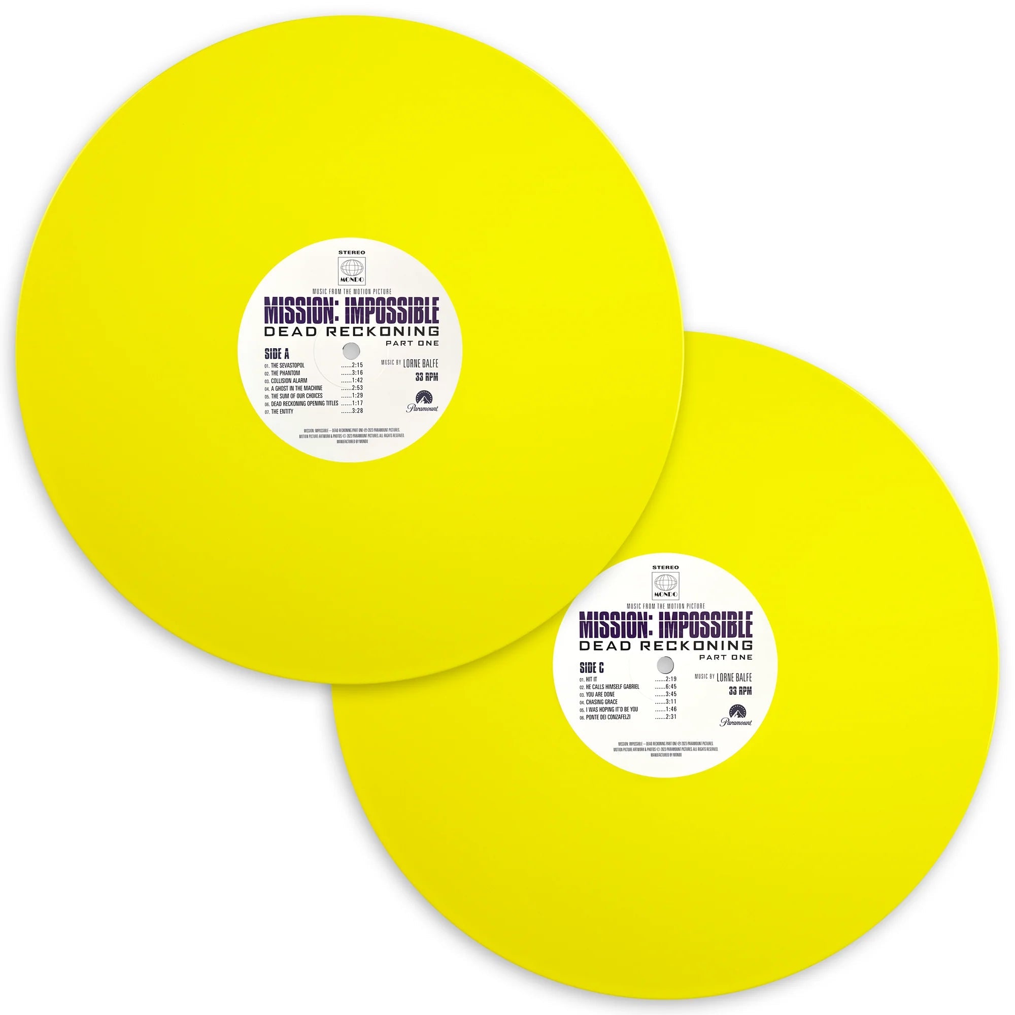 Mission: Impossible - Dead Reckoning Part One (Music from the Original Motion Picture) (Mondo Exclusive Yellow Vinyl 2LP)