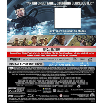 Миссия невыполнима: Финальная расплата (2025) (англ. язык) (4K UHD + 2 Blu-ray)