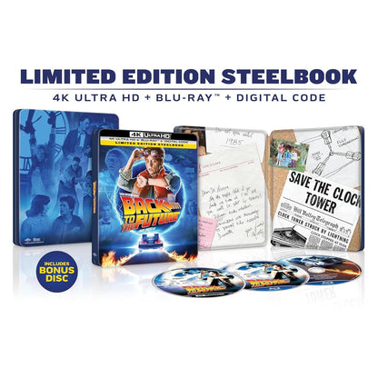 Назад в будущее (1985) (англ. язык) (4K UHD + 2 Blu-ray) Steelbook [40th Anniversary]