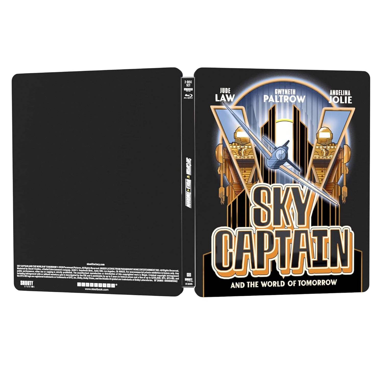 Небесный капитан и мир будущего (2004) (англ. язык) (4K UHD + Blu-ray) Steelbook