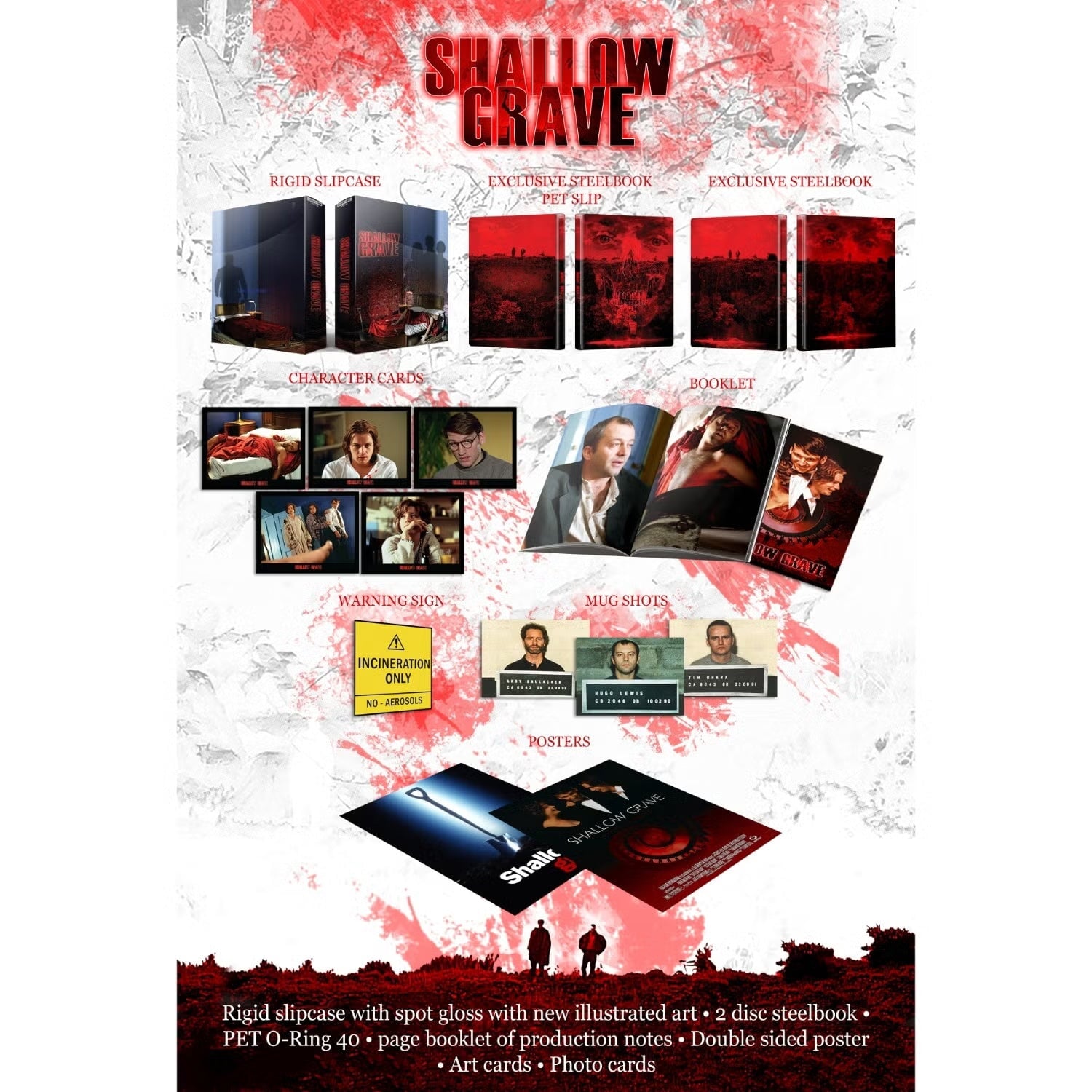 Неглубокая могила (1994) (англ. язык) (4K UHD + Blu-ray) Steelbook Limited Collector's Edition