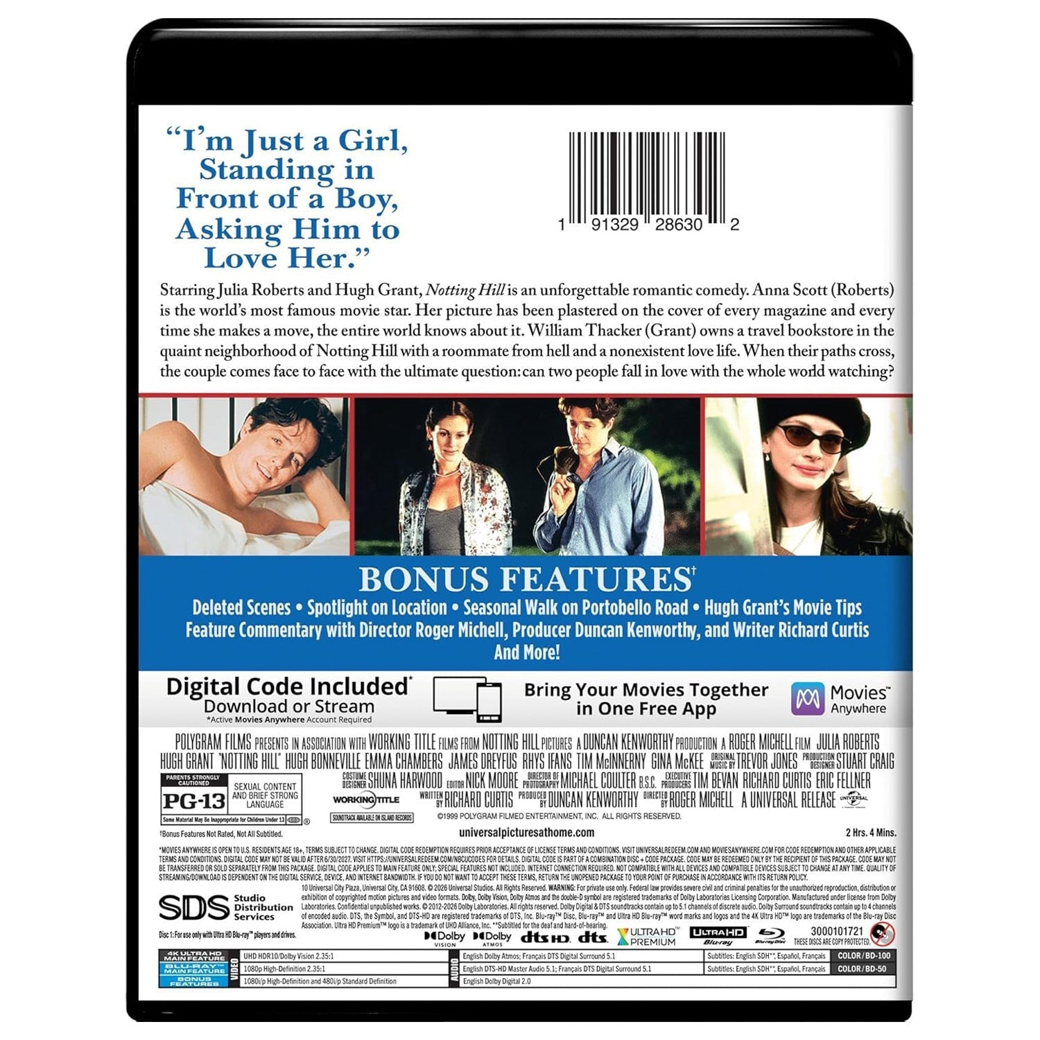 Ноттинг Хилл (1999) (англ. язык) (4K UHD + Blu-ray)