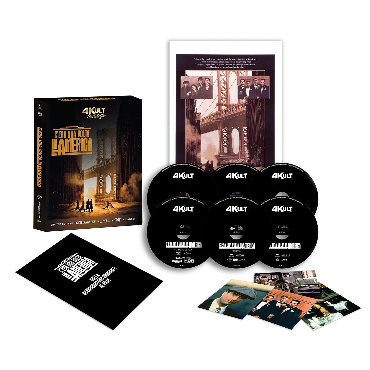 Однажды в Америке (1984) [Расширенная версия] (англ. язык) (2 4K UHD + 2 Blu-ray + 2 DVD) Limited Edition [4Kult Prestige]
