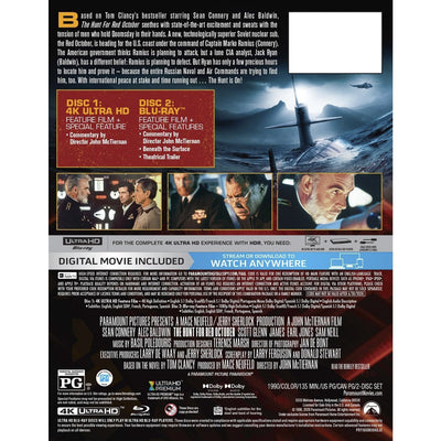 Охота за «Красным Октябрем» (1990) (англ. язык) (4K UHD + Blu-ray) Steelbook