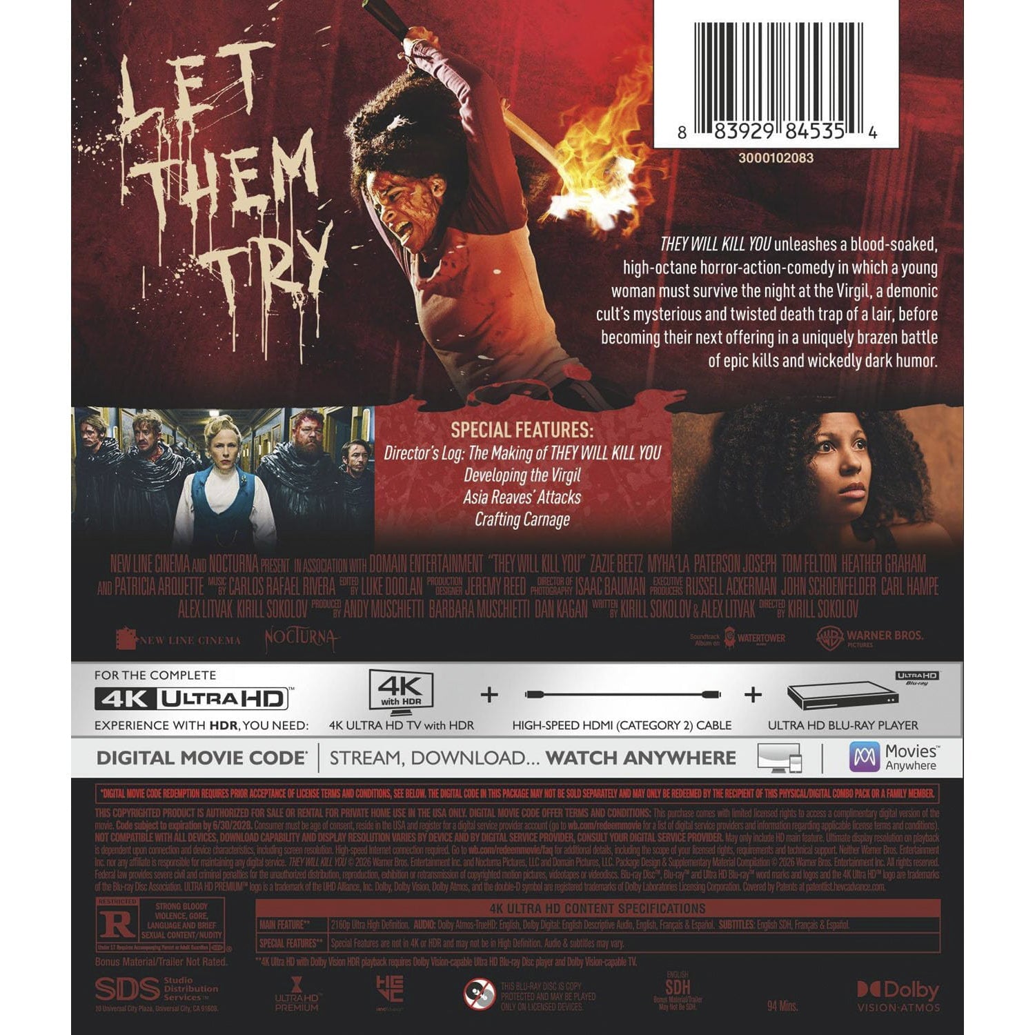 Они придут за тобой (2026) (англ. язык) (4K UHD Blu-ray)