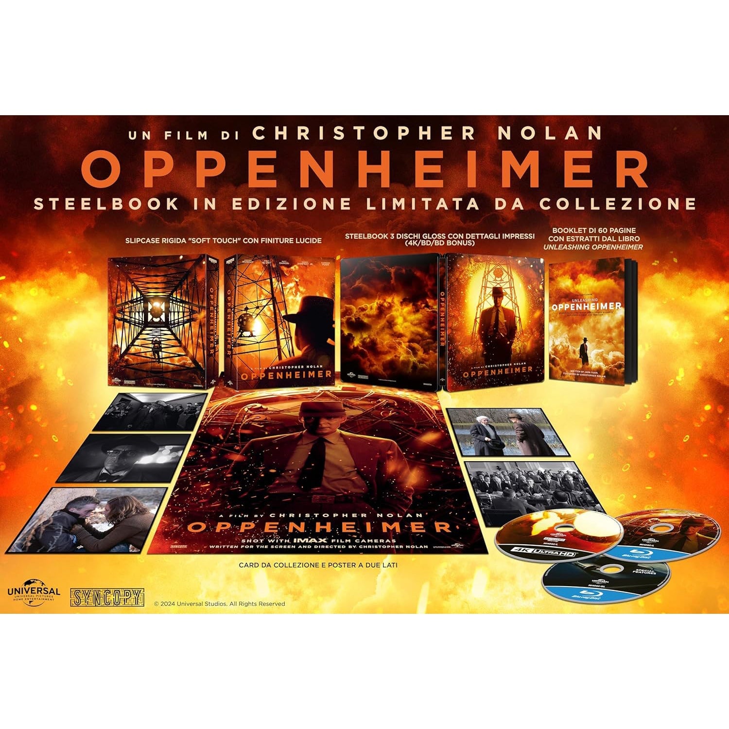 Оппенгеймер (2023) (англ. язык) (4K UHD + 2 Blu-ray) Steelbook Ultimate Collector's Edition