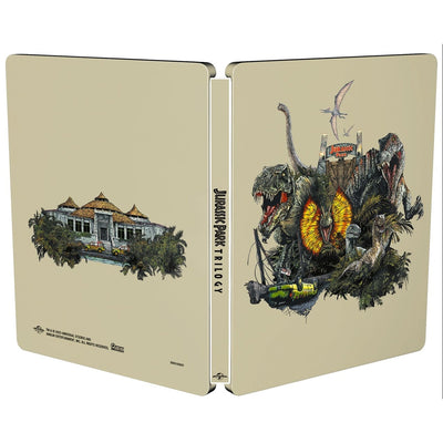 Парк Юрского периода: Трилогия (1993-2001) (англ. язык) (4K UHD Blu-ray) Steelbook