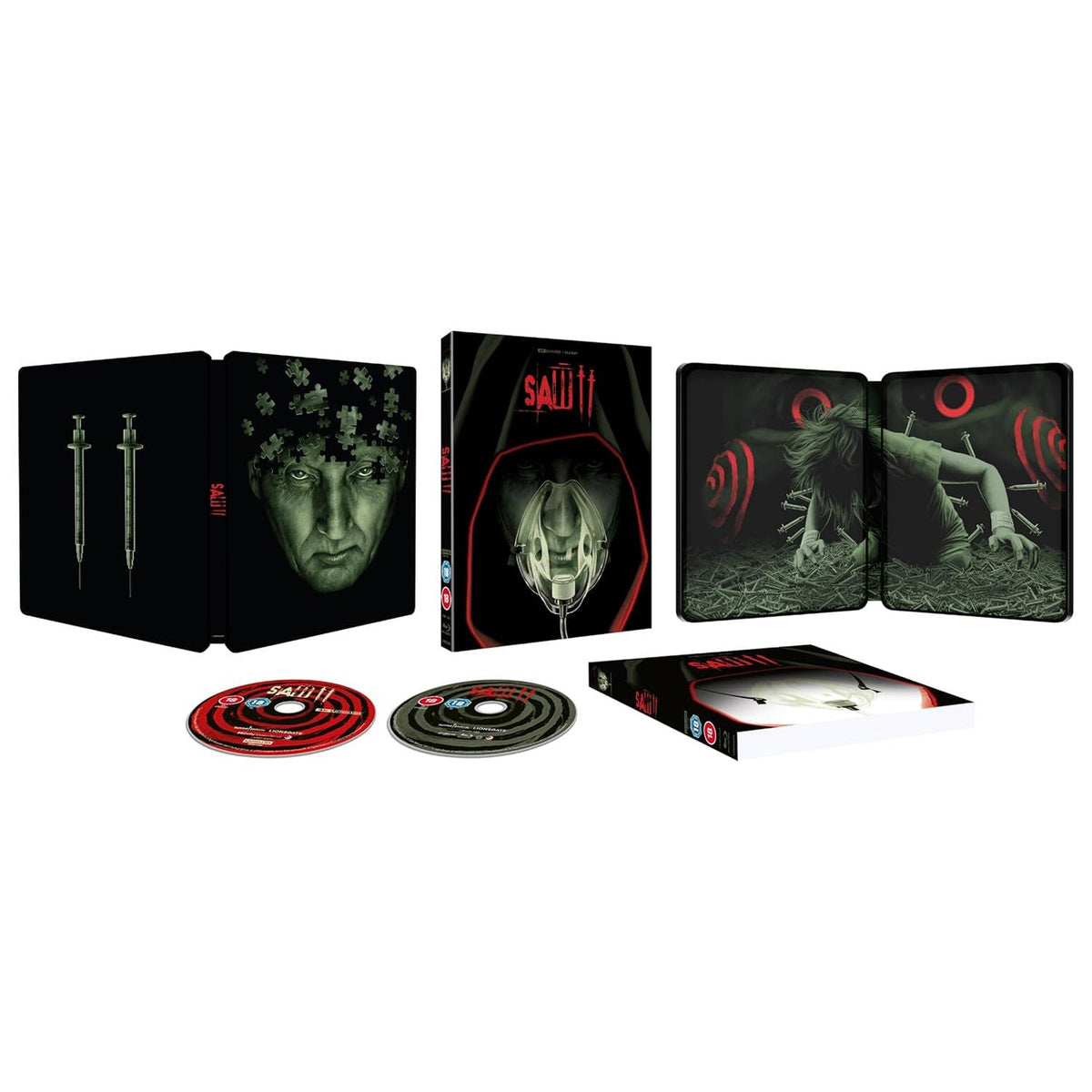 Пила 2 (2005) (англ. язык) (4K UHD + Blu-ray) Steelbook