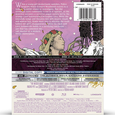 Плетеный человек (1973) (англ. язык) (4K UHD + Blu-ray) Steelbook