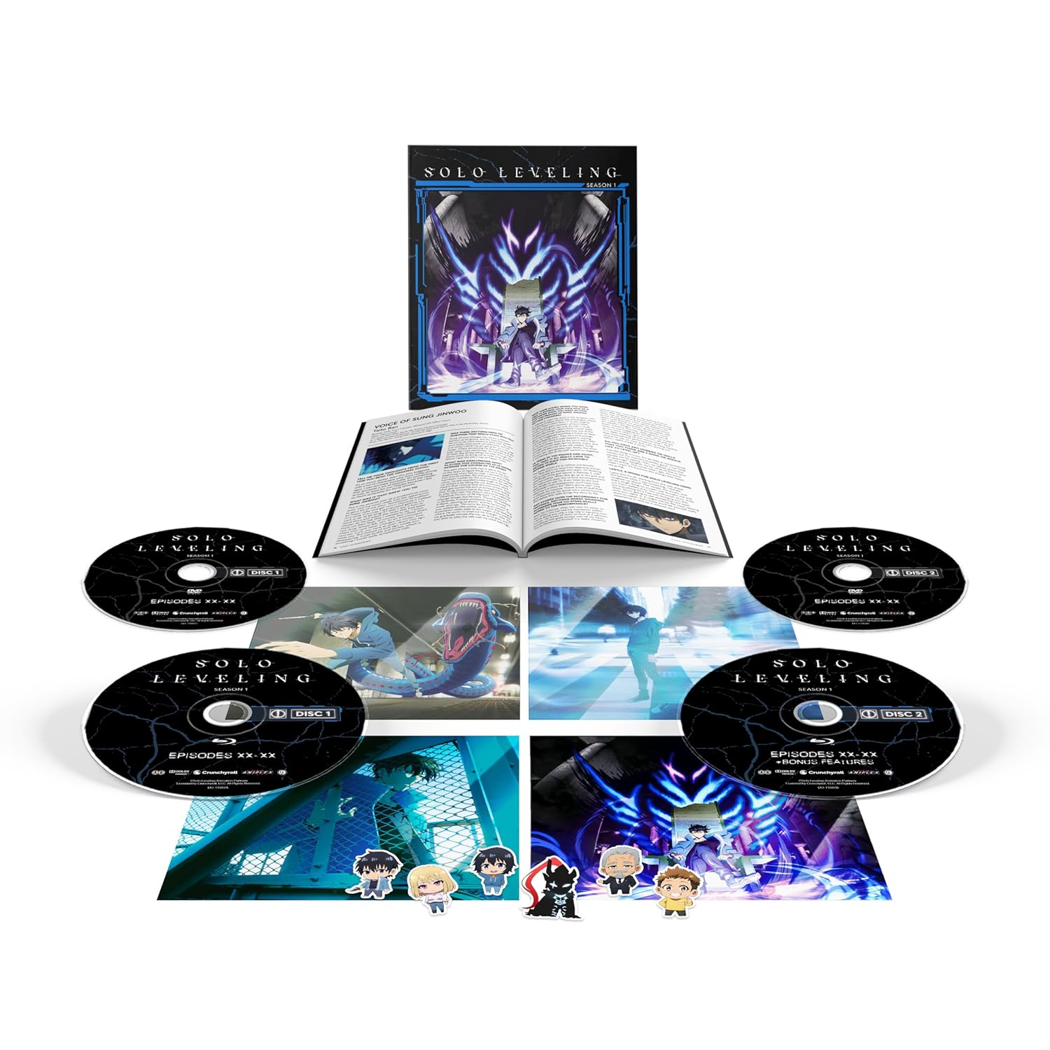 Поднятие уровня в одиночку: Сезон 1 (2024) (англ. язык) (2 Blu-ray + 2 DVD) Limited Edition