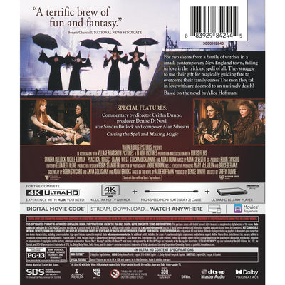 Практическая магия (1998) (англ. язык) (4K UHD) Steelbook