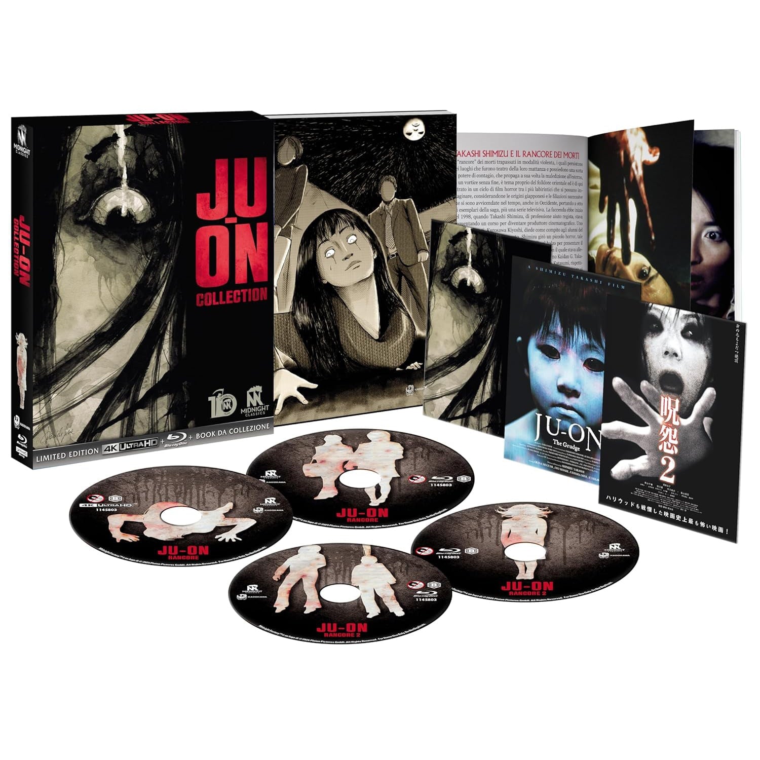 Проклятие: Коллекция 4 фильмов (2000-2003) (японский язык) (4K UHD + 3 Blu-ray + Booklet) Boxset