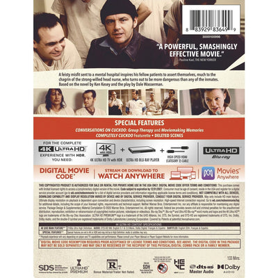 Пролетая над гнездом кукушки (1975) (англ. язык) (4K UHD Blu-ray) Steelbook [50th Anniversary]