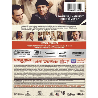 Пролетая над гнездом кукушки (1975) (англ. язык) (4K UHD Blu-ray) Steelbook [50th Anniversary]