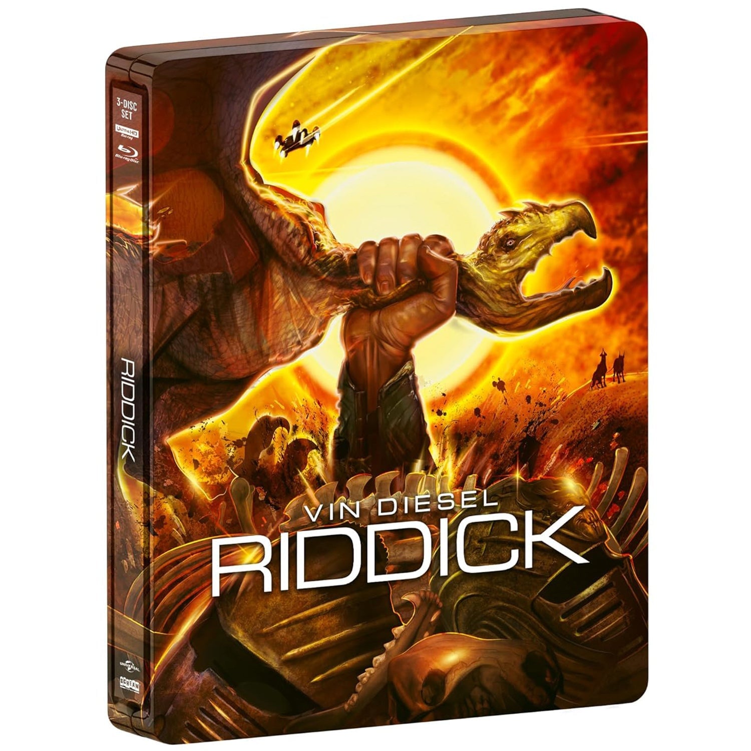Риддик (2013) (англ. язык) (4K UHD + 2 Blu-ray) Steelbook