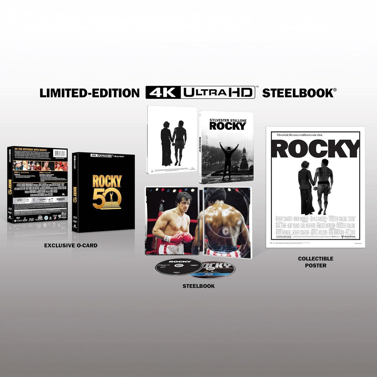 Рокки (1976) (англ. язык) (4K UHD + Blu-ray) [50th Anniversary] Steelbook