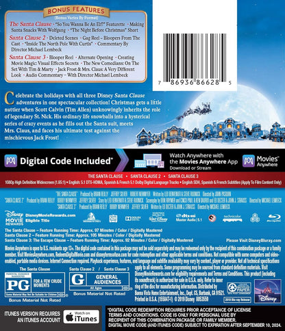 Санта Клаус: Коллекция 3 фильмов (3 Blu-ray)