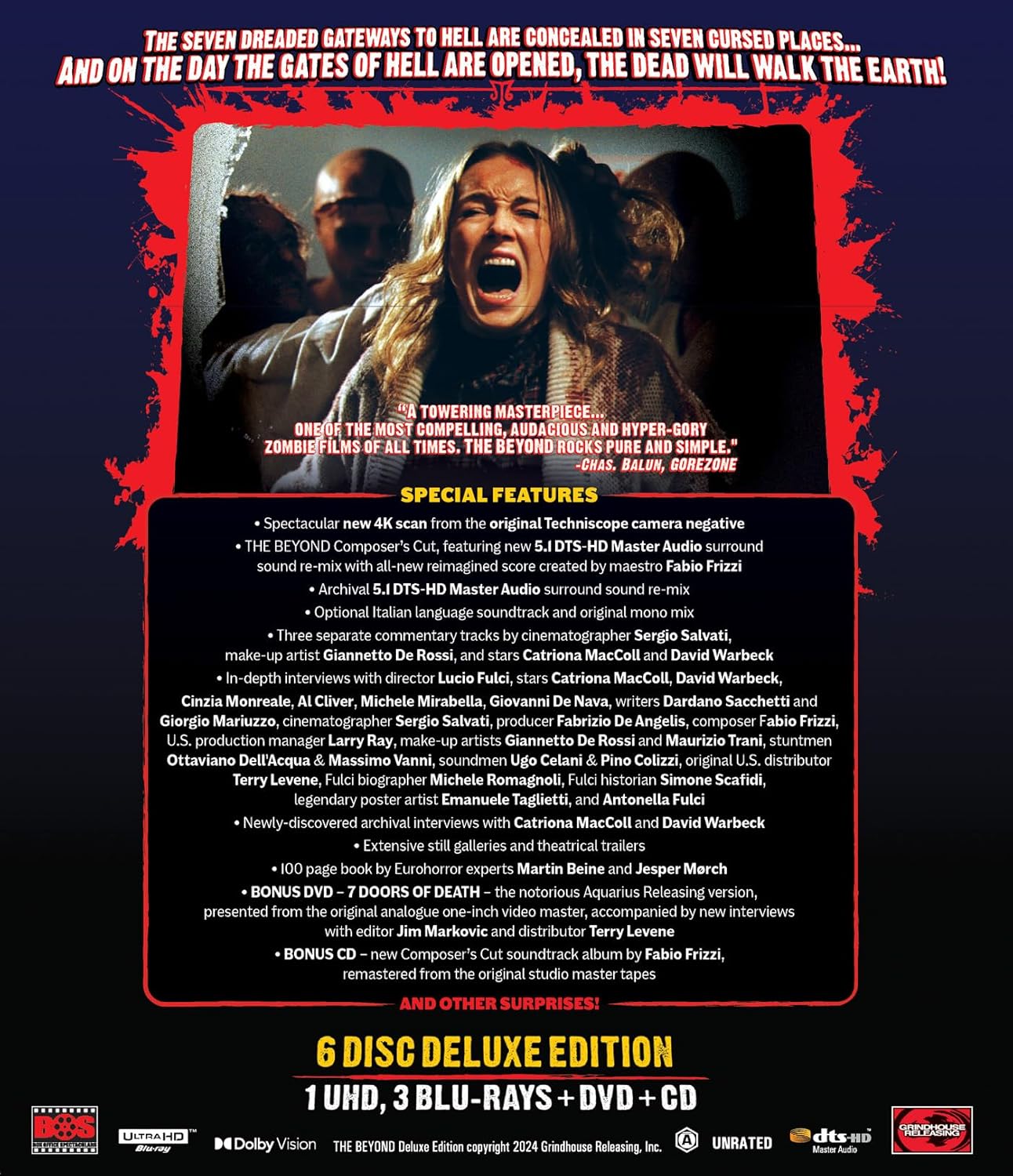 Седьмые врата ада (1981) (англ. язык) (4K UHD + 3 Blu-ray + DVD + CD) Deluxe Edition
