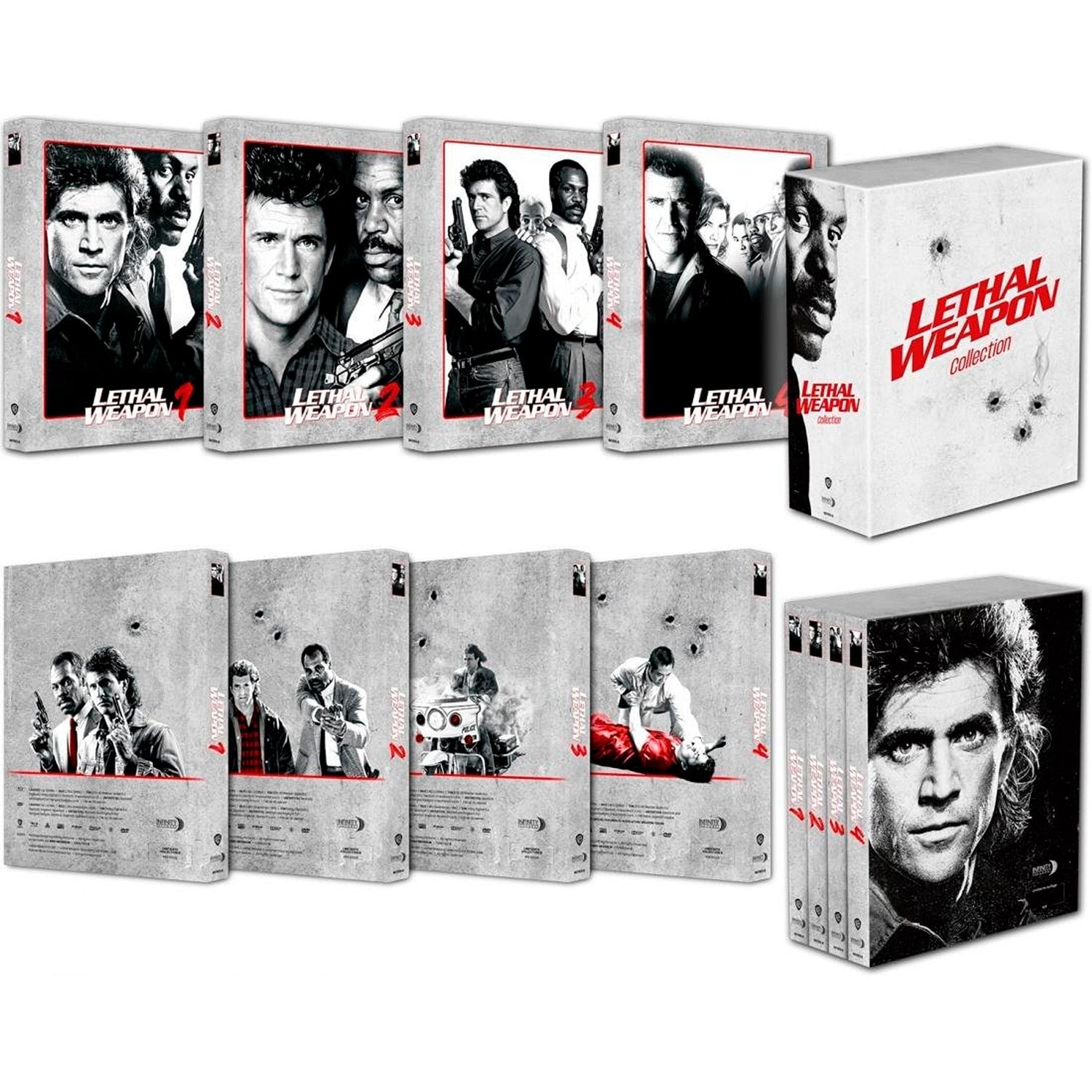 Смертельное оружие. Квадрология (5 Blu-ray + 3 DVD) Limited Mediabook Bundle Edition (Cover B)