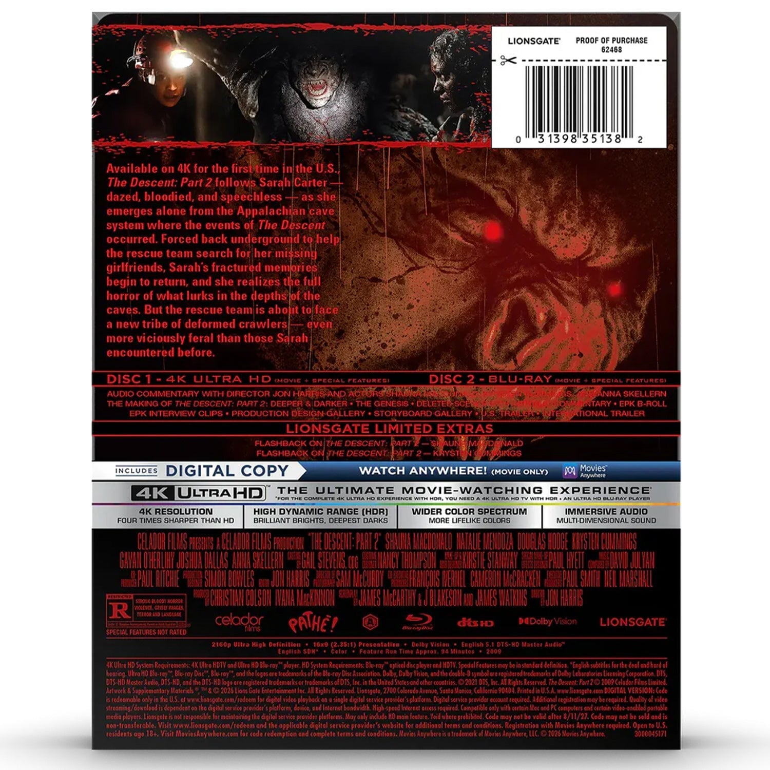 Спуск 2 (2009) (англ. язык) (4K UHD + Blu-ray) Limited Exclusive Steelbook