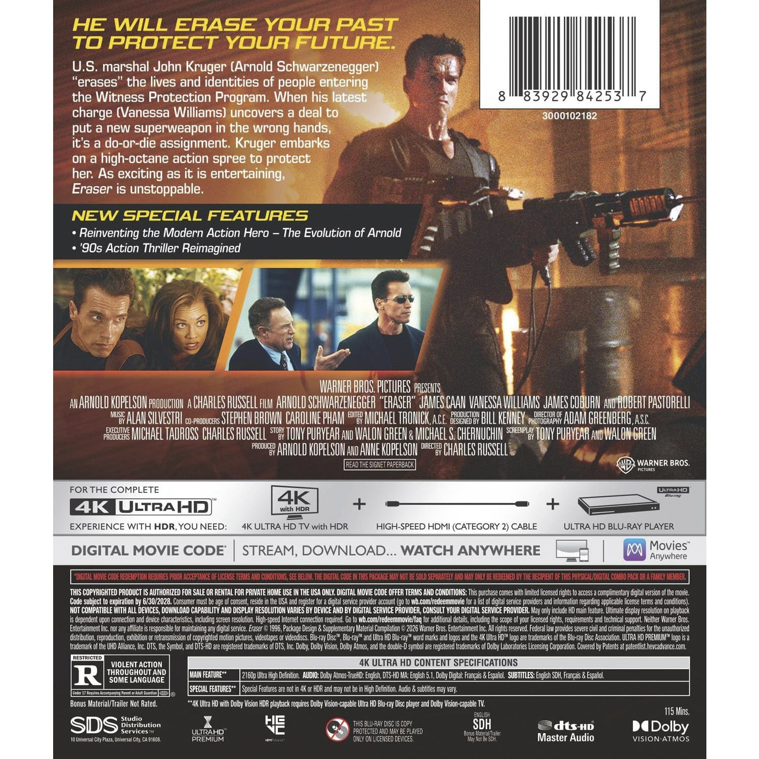 Стиратель (1996) (англ. язык) (4K UHD Blu-ray)