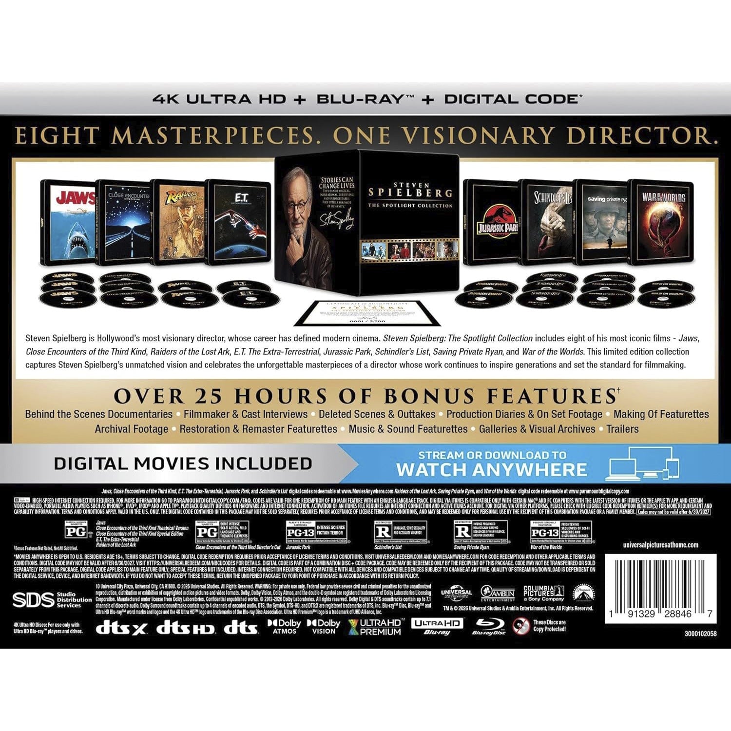 Steven Spielberg 8-Film The Spotlight Collection (4K UHD + Blu-ray