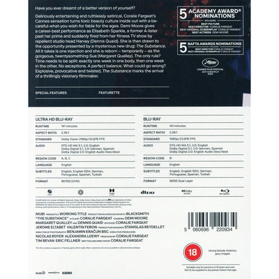 Субстанция (2024) (англ. язык) (4K UHD + Blu-ray)