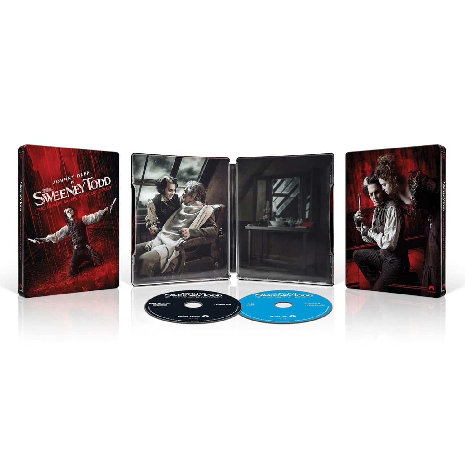 Суини Тодд, демон-парикмахер с Флит-стрит (2007) (англ. язык) (4K UHD + Blu-ray) Steelbook