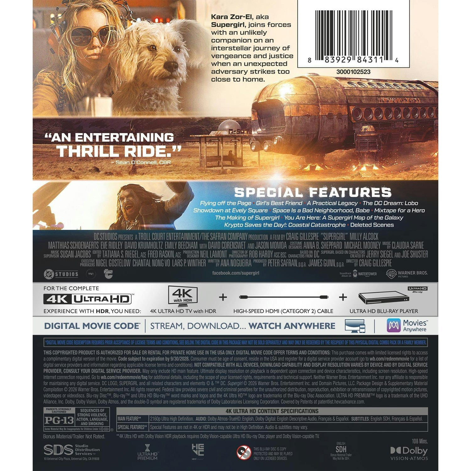 Супергёрл (2026) (англ. язык) (4K UHD Blu-ray)